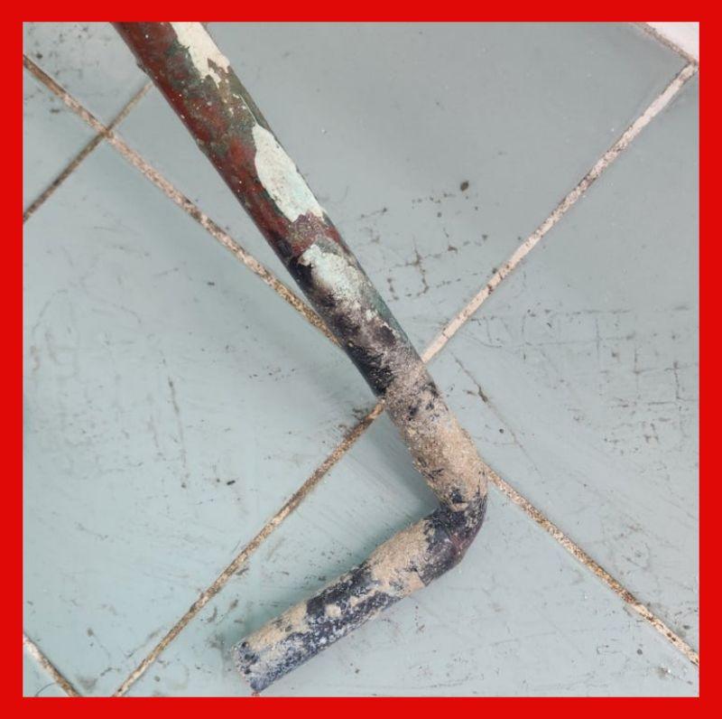 XL 배관으로 교체 후 거품 테스트 통과 모습]