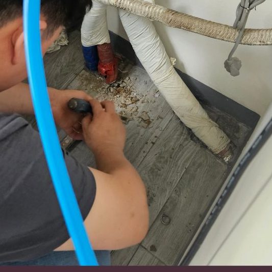 베란다 엑셀배관 교체 및 타일 마감