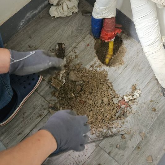 베란다 엑셀배관 교체 및 타일 마감